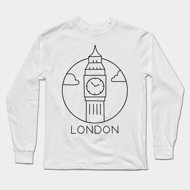 London Long Sleeve T-Shirt by valentinahramov